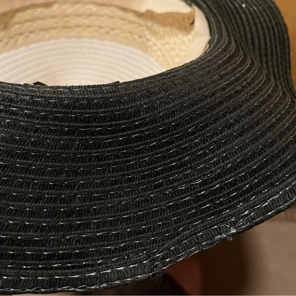 Bebe Black Tan and beige Wide Brim Floppy Hat. size Large, 24” Circumference. - Picture 9 of 13